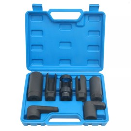 8MILELAKE 7pcs 7/8" O2 Oxygen Sensor Socket Set, Universal Puller and Removal...
