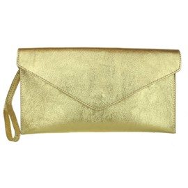 Girly HandBags Genuine Italian Suede Leather Envelope Clutch Bag Envelope Wristlet