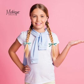 3.25 Inch Satin Ribbon Hair Bows with Alligator Clips, Set of 4 (Tan)