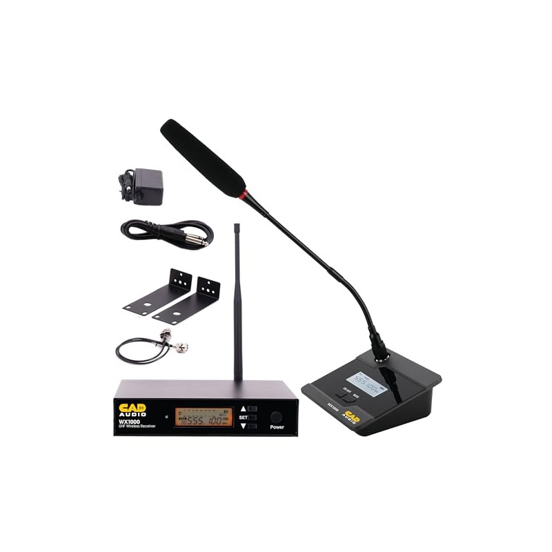 CAD UHF Wireless Gooseneck Microphone System - Frequency Agile