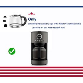 Replacement Coffee Pot, Only Compatible for Cuisinart Coffee Maker DCC1220BKS， NOT for Other brand or other models.