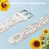 SNBLK Floral Engraved Bands Compatible with Galaxy Watch 6 Classic