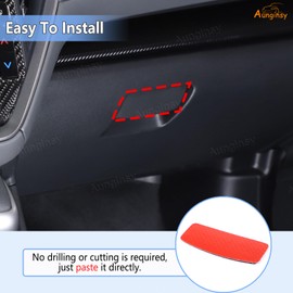 Aunginsy Co-Pilot Glove Box Switch Handle Trim Sticker Compatible with Subaru Crosstrek 2024 2025 Car Center Console Passenger Glove Box Handle Buckle Panel Decorative Cover Accessories