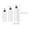 IWOWHERO 3pcs White Lotion Pump Bottles Refillable Travel Containers for