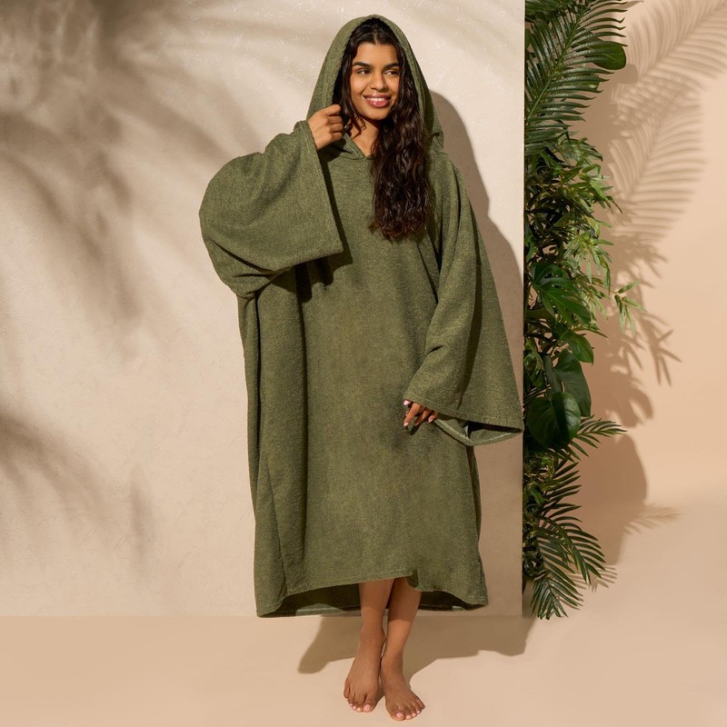 Brentfords Hooded Towel Adults, Changing Robe Large Bath Surf Beach