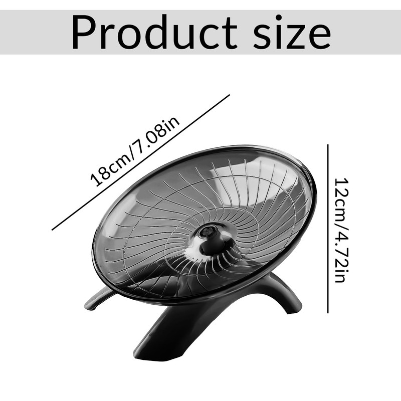 Tabanzhe Flying Saucer Hamster Wheel,Silent Spinner Non Slip Exercise Wheel
