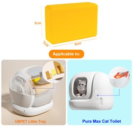 UBPET 3 Piece Odour Eliminator for UBPET Self Cleaning Cat Litter Tray and PURA MAX Automatic Litter Box, Cat Urine Excrement Odour Remover Deodorisers