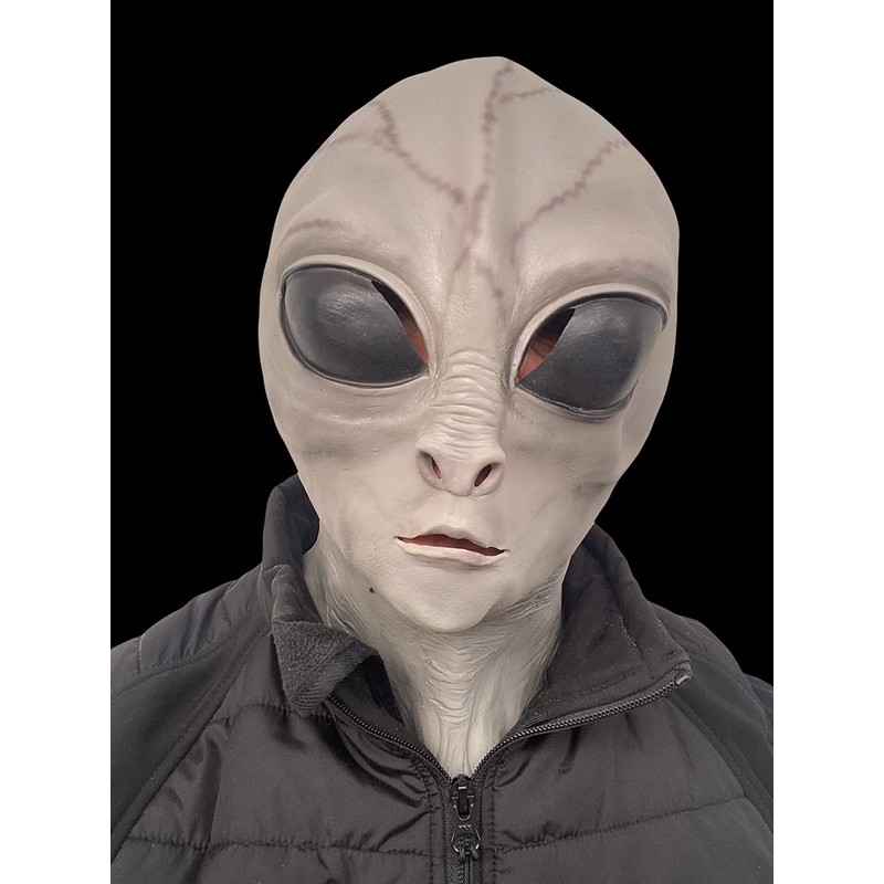 Rubber Johnnies Grey Alien MASK, Latex, Adult One Size, Fancy