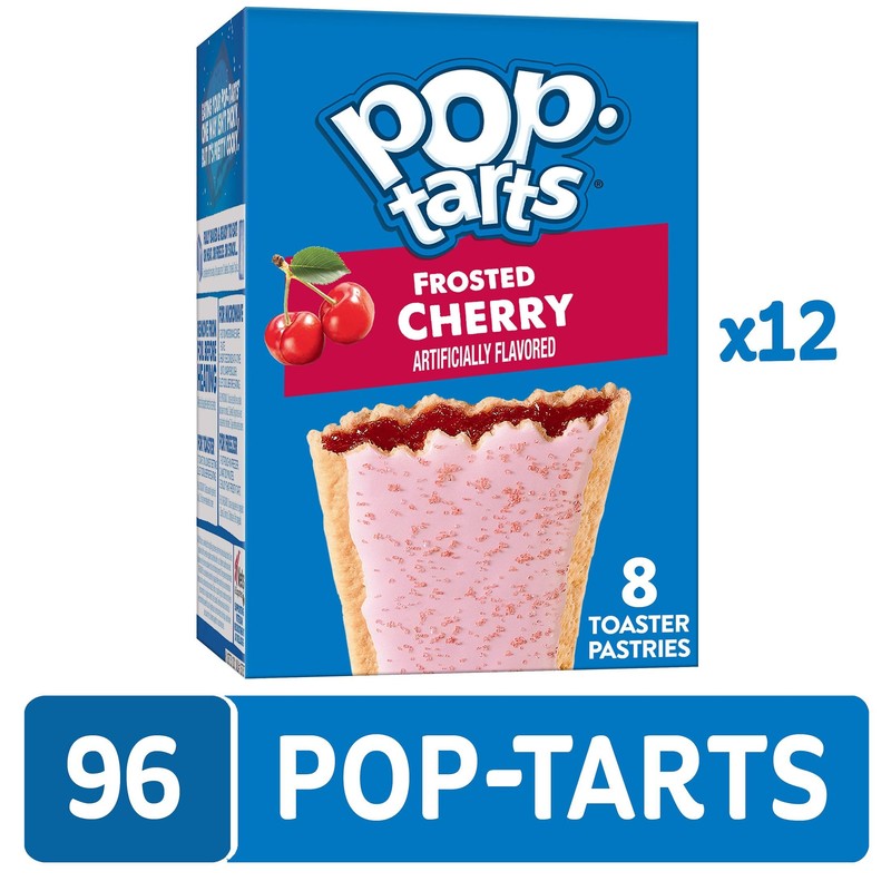 Pop-Tarts Toaster Pastries, Breakfast Food and Kids Snacks, Frosted Cherry,