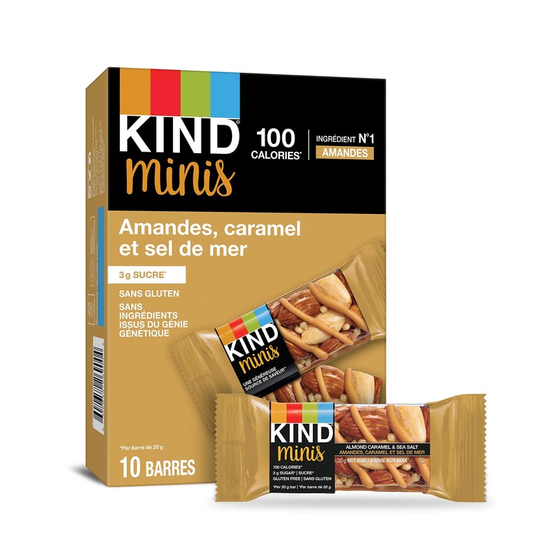 KIND Minis, Caramel Almond & Sea Salt, Gluten Free, 100