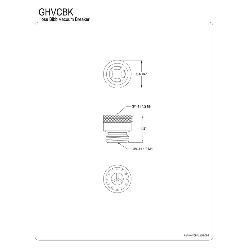 Kingston Brass GHVCBK Kingston Brass GHVCBK Hose Bibb Vacuum Breaker,