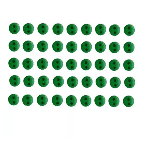Shelly's Buttons and More Tiny Round Green Buttons - 1/4"