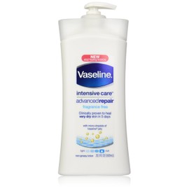 Vaseline Intensive Rescue Repairing Moisture Lotion, Fragrance Free, 20.3 Ounce Pump