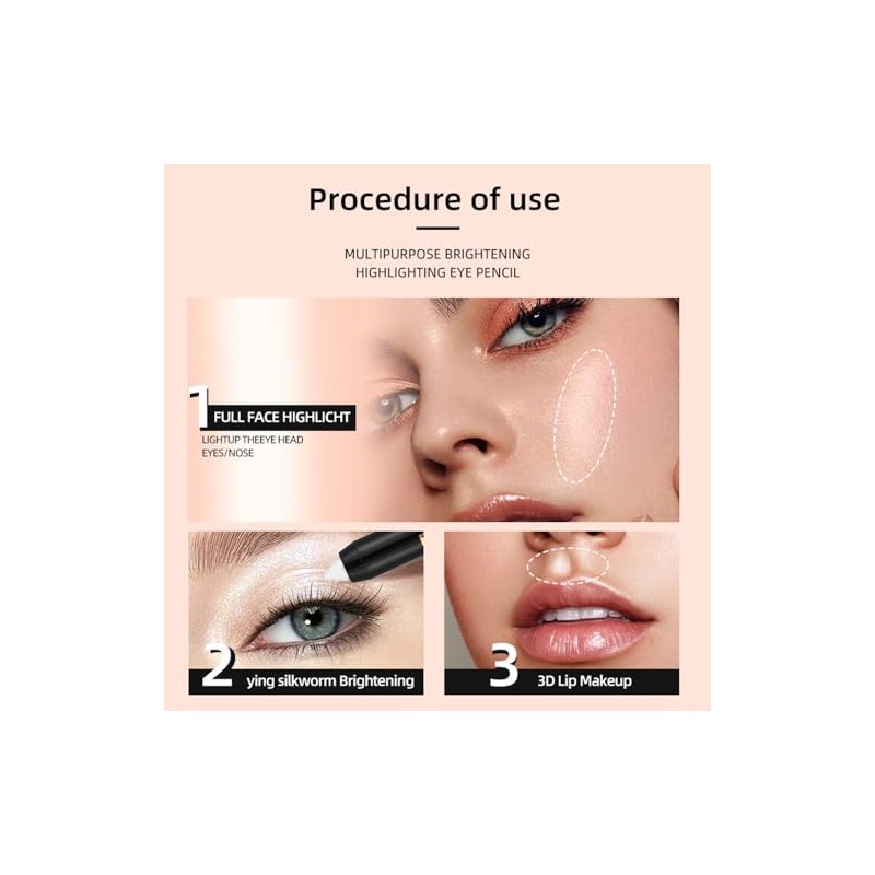 FeiCuiYun Paleta De Sombras De Ojos Monocromáticas En Crema Con