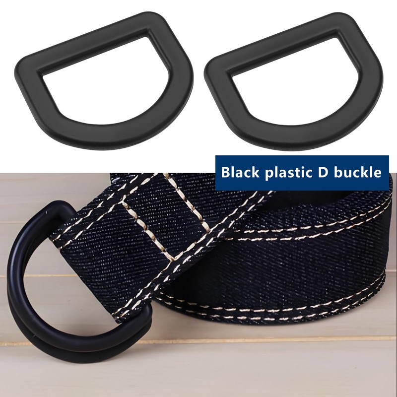 eMagTech Pack of 20 25 mm Plastic D Rings Semicircular
