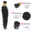 Human Braiding Hair for Boho Braiding, Deep Wavy Bulk Human