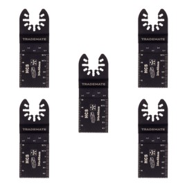 TRADEMATE Multitool Blades 5 Pack Japanese Steel Blade - Universal Fit (Fits All Multitools and Oscillating Tools)