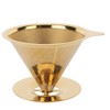 Coffee Filter, Gold Honeycomb Stainless Steel Reusable Pour-Over Coffee Filter