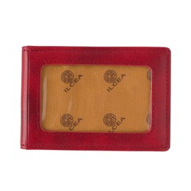 SNOVIST Men's Pass Case, Museum Calf, Commuter Passage, red