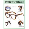GLINDAR Cat Eye Blue Light Locking Glasses Vintage Narrow Square