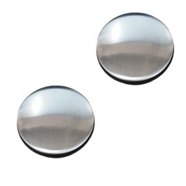 LiXiongBao 2 Pack Sink Tap Faucet Hole Cover Kitchen Sink Plug Brushed Stainless Steel Hole Cover for Dia 1.22 to 1.57 Inch (Short)