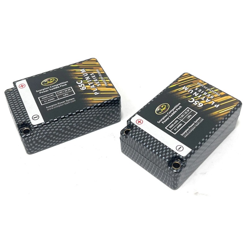 Scorpion 2 Pk Competition 5600mAH 7.4V/2S 3P LiPo Battery Power