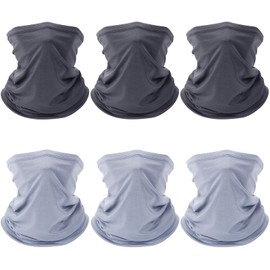 PAETAE 6 Pack Neck Gaiter, Gator Summer UV Dust Mask Cooling Neck Gaiters