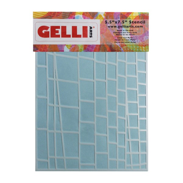 Gelli Arts Ladder Stencil, Plastic, White, 22.7 x 15.2 x