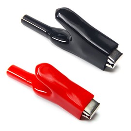 XYRSTOLR 2Pcs Insulated Alligator Clips 50A Heavy-Duty Alligator Clamps Battery Crocodile Clips Electrical Test Clamps Battery Charger Clamp