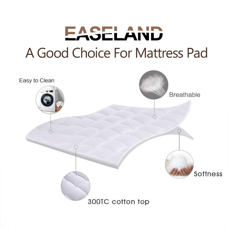 EASELAND RV King Mattress Pad Pillow Top Mattress Cover Quilted