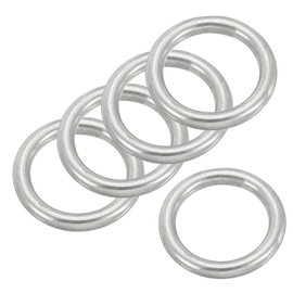 PATIKIL 5 Stück Metallringe 0,8 Zoll 316 Edelstahlringe Marine Grade Mehrzweck-O-Ringe Geschweißte Rundringe für Makramee, DIY Handwerk, Hardware, Gürtel, Hundeleine, 4x20mm