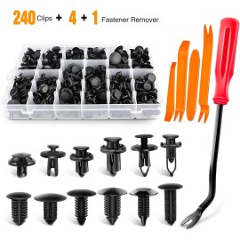Unbranded 240PCS Bumper Retainer Clips Car Plastic Rivets Fasteners Push Retainer Kit