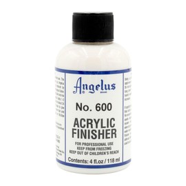 Angelus Angelus No. 600 Acrylic Leather Finisher C Flexible Clear Coat for Leather Shoes, Bags, Jackets & Accessories, High Shine Finish for Leather Craft & Restoration. No. 600-4 fl oz
