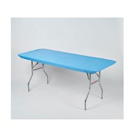 Kwik-Covers 30" x 96" Light Blue Fitted Table Cover - single