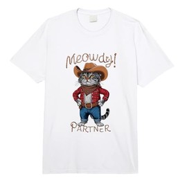 Meowdy Partner Cowboy Cat Comfort Colors Adult Heavyweight T-Shirt