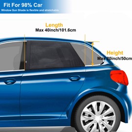 Goosky Car Window Shades for Baby, Car Sun Shades For Kids UV Sun Protection for Adults Pets, Car Blinds Fits Most Vehicles (2Pack)