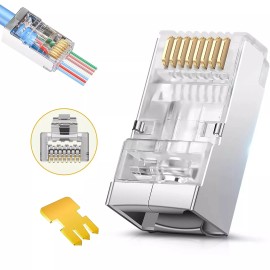 JODROAD Shielded RJ45 Cat 6A Connectors-Pas
