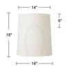 Large Drum Lamp Shade Off-White Fabric 14" Top x 16"