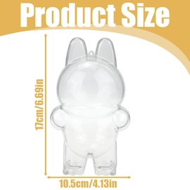 GNHG 1 Piece Protective Key Ring for Plush Toy Have a Seat, Protective Transparent Acrylic Bag for Vinyl Plush Toy Doll, Modern and Durable, Easy Installation, Protect Your Doll