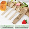 Pre Rolled Napkin and Bamboo Cutlery Set - 10Pack Bamboo
