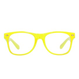 Classic"Buddy" Sunglasses, Clear/Yellow