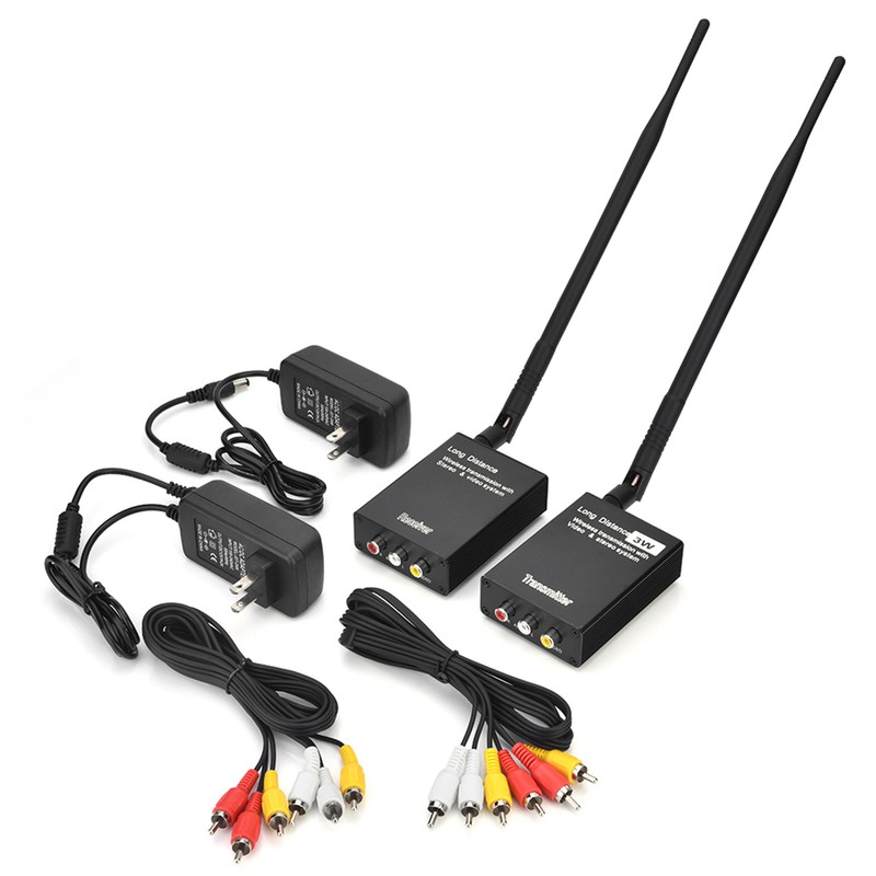 3W 2.4G Wireless AV Sender Audio Video Transmitter And Receiver