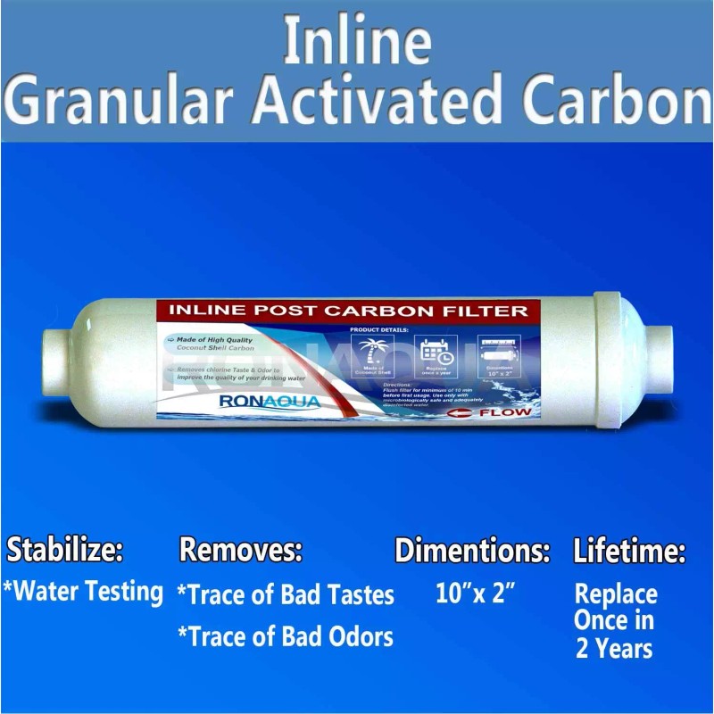 Ronaqua Inline Coconut Grade Activated Carbon Pre/Post Filter