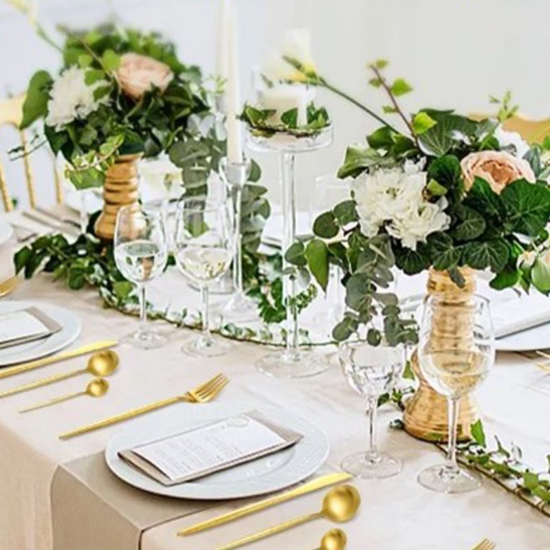 6 Set Gold Cutlery Set Stainless Steel Elegant Steak Knife