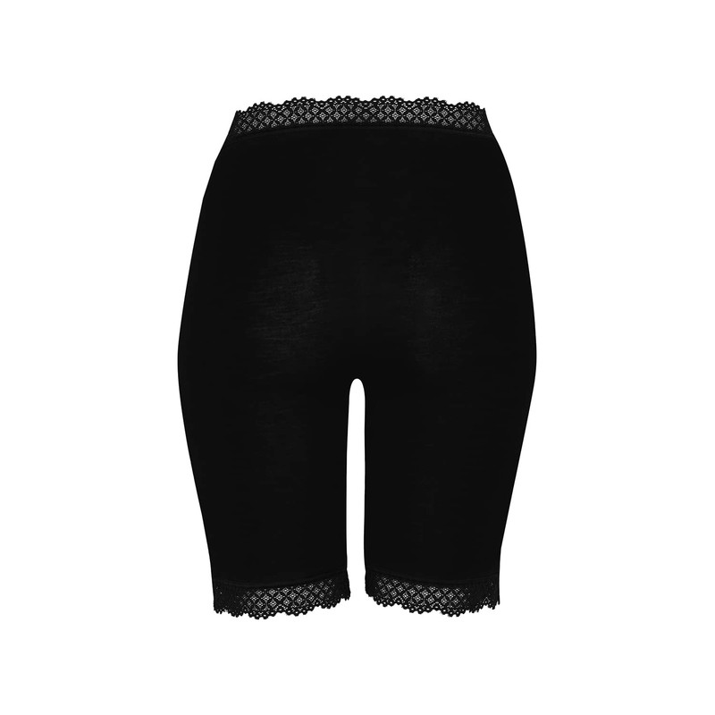 Dilling Women's Natural Merino Wool and Silk Shorts, black