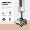 WSOOX 4PCS Point Cutting Round Over Bit Set with 1/4"