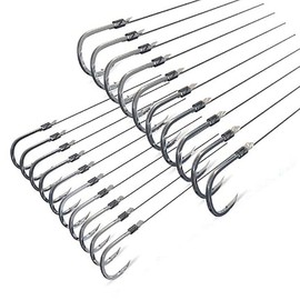 Dyxssm Small Fishing Hooks with Line, Tiny Fishing Hook on Nylon Line (Pack of 20) (10#)