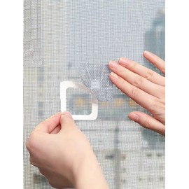 YOOOYOOO Grey Ventilate Window Screen Repair Tape Weep Hole Patch Mesh Sun Resistant Net Mend Kit Self Adhesive Water Resistant Air Through Breathable