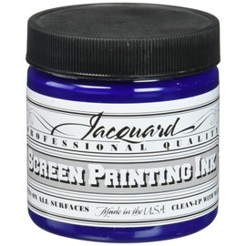 Jacquard Professional Screen Print Ink, Water-Soluable, 4oz Jar, Blue (111)