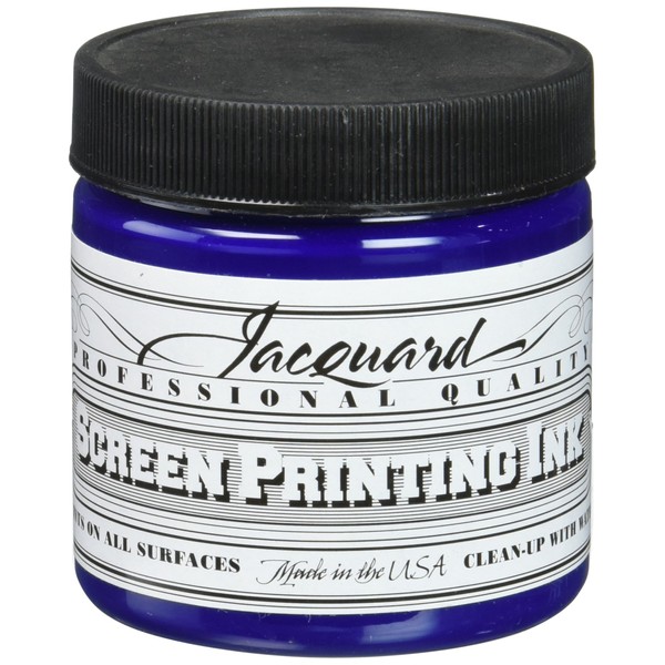 Jacquard Professional Screen Print Ink, Water-Soluable, 4oz Jar, Blue (111)